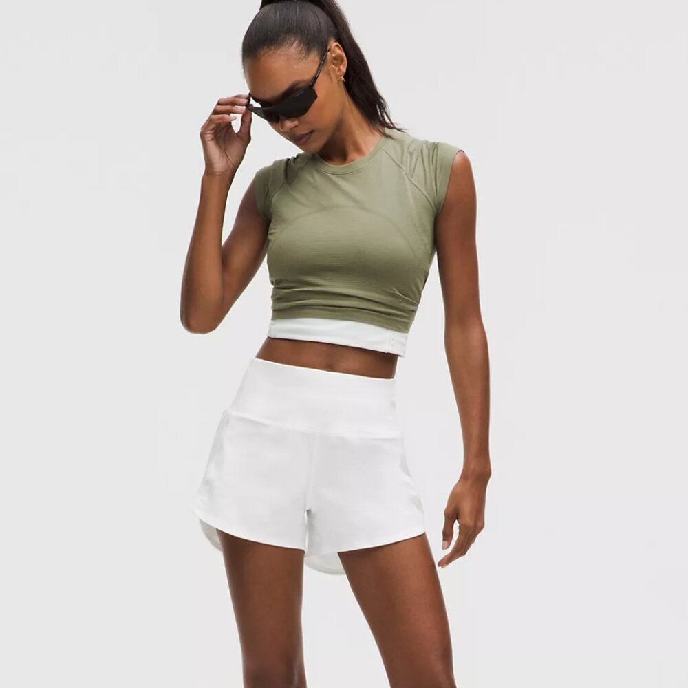 Lululemon Speed Up High-Rise Lined Short 4" – White – Size 6